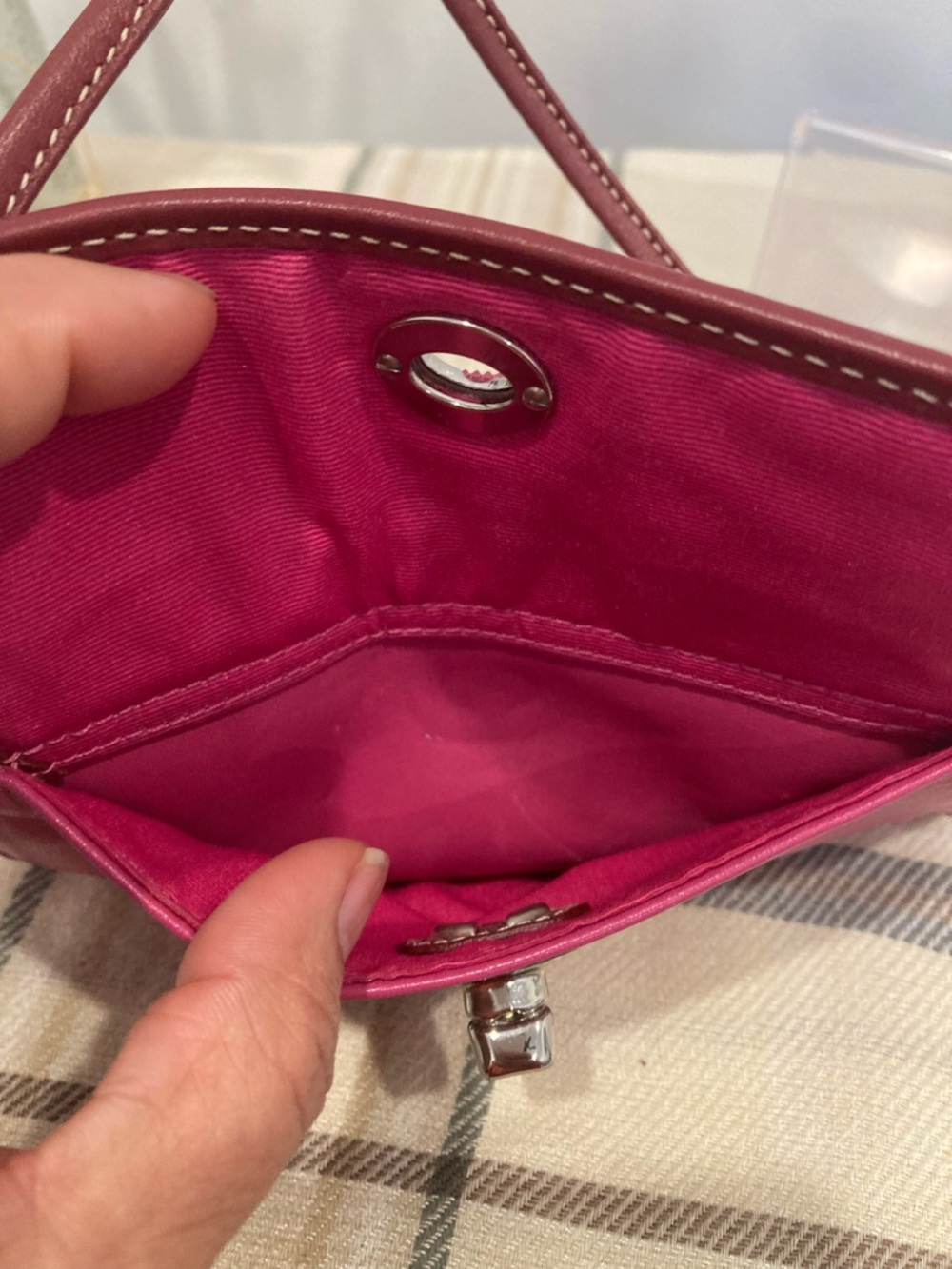 Coach Pink Leather Turnlock Wristlet Clutch - Picture 8 of 8